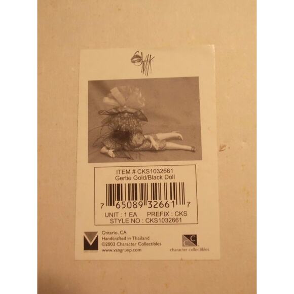 Aunt Gertie Doll SWAK Sealed with a Kiss Lynda Corneille Collectible Gold/Black - Picture 11 of 11